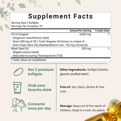 Aceite de Orégano & Nigella Sativa