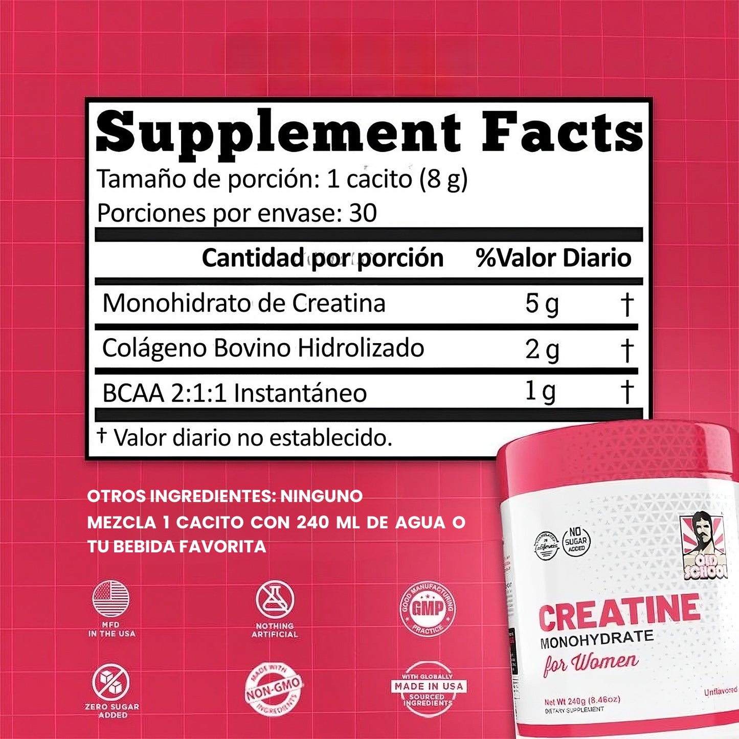 Creatina Monohidratada para Mujeres